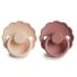 Frigg Daisy Szilikon cumi 2 db-os szett - 0-6 hó - Pink cream/Powder blush