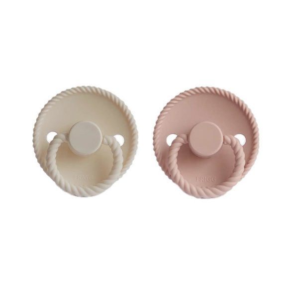 Frigg Rope Szilikon cumi - 2 db-os szett - 6-18 hó - Blush/Cream