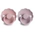 Frigg Daisy latex cumi 2 db-os szett - 0-6 hó - Baby Pink/Soft lilac