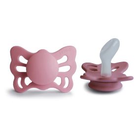   Frigg Anatómiai Szilikon cumi Butterfly - 2 db-os szett - 0-6 hó - Cedar/Baby Pink