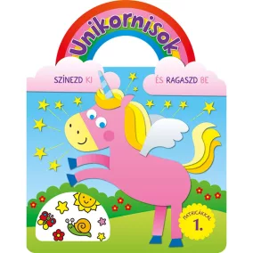 Unikornisok - Színezd ki és ragaszd be matricákkal 1.