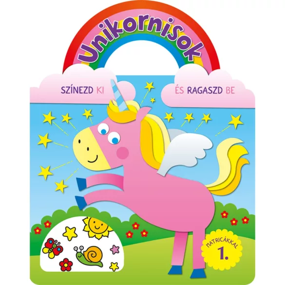 Unikornisok - Színezd ki és ragaszd be matricákkal 1.