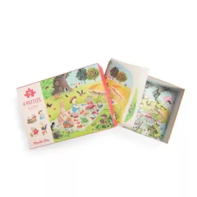   Moulin Roty - A nagy család - Évszakok mini puzzle (4x12 db-os)