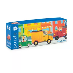   Moulin Roty - Vidámság - Autós puzzle - kirakó (24 db-os)