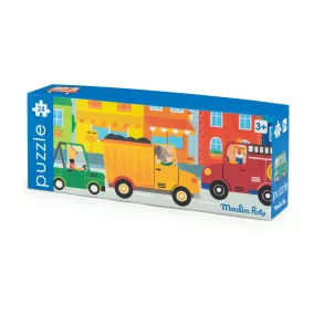   Moulin Roty - Vidámság - Autós puzzle - kirakó (24 db-os)