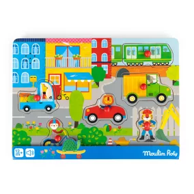 Moulin Roty - Vidámság - Hangos puzzle - a városban