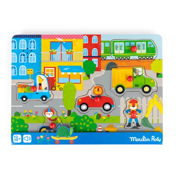 Moulin Roty - Vidámság - Hangos puzzle - a városban