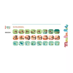 Moulin Roty 3 db lemez dobozban mesevetítőbe - Dzsungel