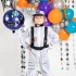 Happy Birthday űr mintás fólia lufi - 45 cm