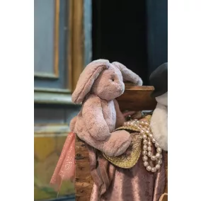   Moulin Roty - Artur és Lujzi - Plüss nyuszi - rózsaszín - 22 cm