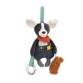  Moulin Roty - Pamacs és Pamut - Fellógatható, készségfejlesztő Pamacs kutya 24 cm