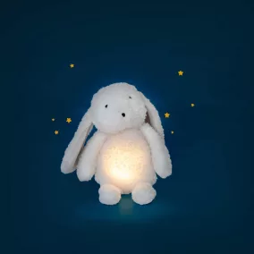   Moulin Roty - Pamacs és Pamut - Nyuszi plüss 29 cm és USB éjjeli fény