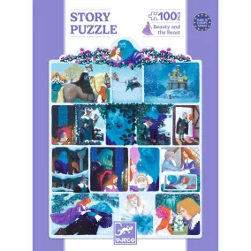   Djeco Mese puzzle - A szépség és a szörnyeteg - 100 db-os
