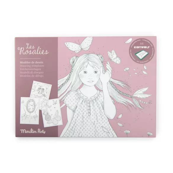 Moulin Roty - Rózsababák - 24 db prémium színezőlap - Kiddywolf kompatibilis