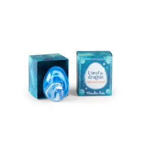   Moulin Roty - Apró csodák - Pattogós sárkány tojás labda díszdobozban - kék