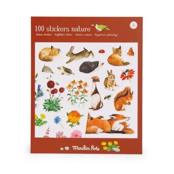 Moulin Roty -  Kiskertem - Matrica készlet - Erdő- mező