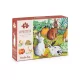 Moulin Roty - Kiskertem - Állatos puzzle - kirakó (4x12 db-os)