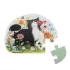 Moulin Roty - Kiskertem - Állatos puzzle - kirakó (4x12 db-os)
