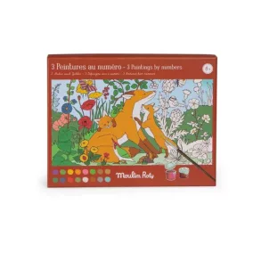   Moulin Roty - Kiskertem - Számfestő készlet - A róka család
