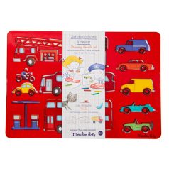 Moulin Roty - Játékidő - Rajzsablon - Járművek