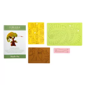   Moulin Roty - A világ körül - 3D puzzle, kirakó - kaméleon