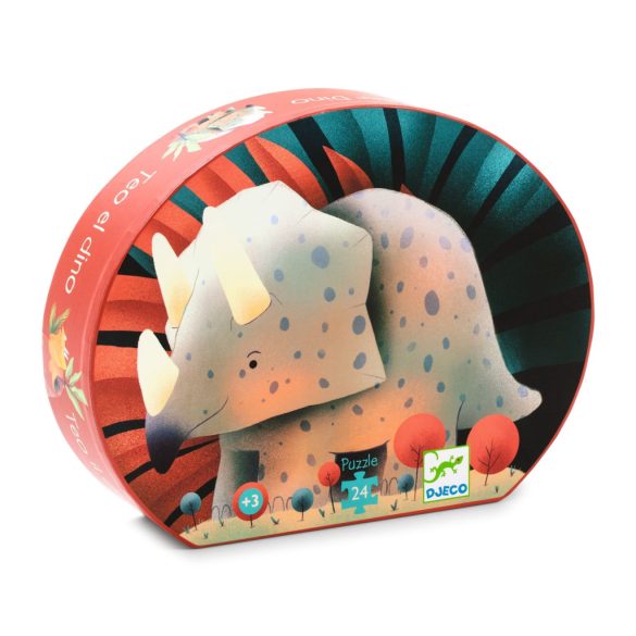 Djeco Formadobozos puzzle - Teo a kis dínó 24 db-os készlet