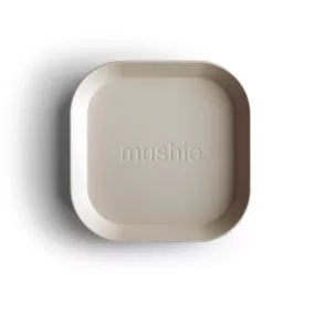 Négyzetes lapostányér - krémfehér