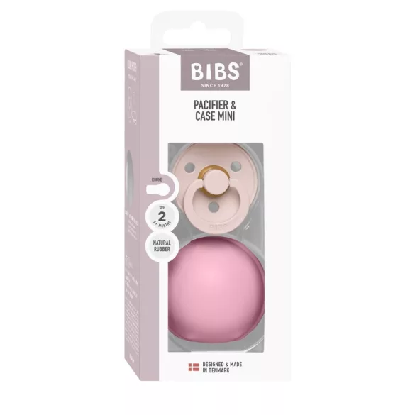 BIBS Colour + mini cumitartó - Babarózsaszín - 6-18 hó