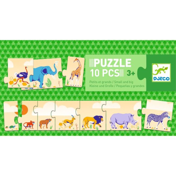 Sorozatkirakó Kicsi és nagy - 10 db-os Djeco puzzle