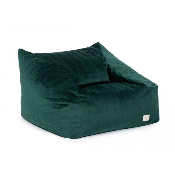 Chelsea bársony babzsák fotel - JUNGLE GREEN