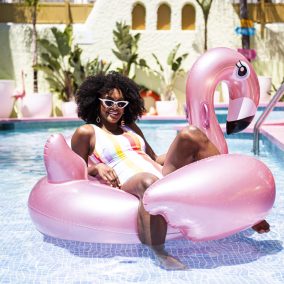 Swim Essentials flamingó matrac XXL - rose gold