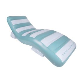 Swim Essentials felfújható luxus matrac - csíkos zöld