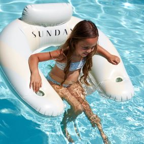 Swim Essentials vízi pihenő matrac - zöld Resort Stripe