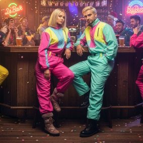 UV-fényben világító síjelmez (L) - Snow Blizzard Dude