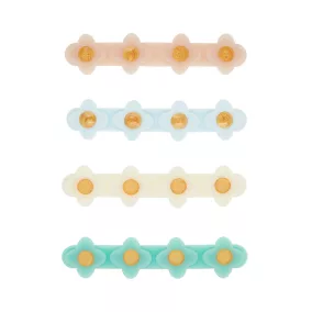 Pasztell virág csatok - 4 db-os szett