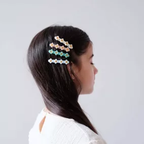 Pasztell virág csatok - 4 db-os szett