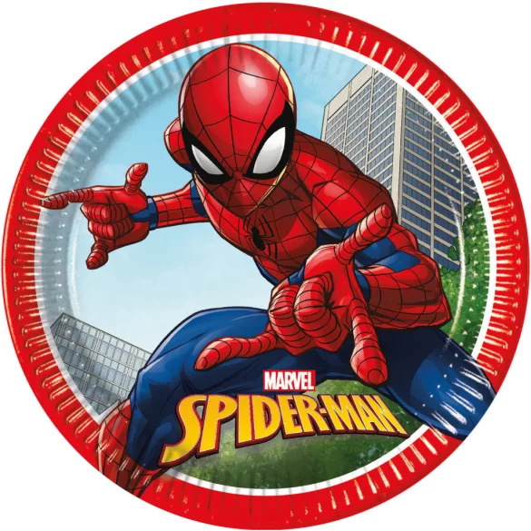 Pókember papír tányér FSC - 23 cm - 8 db