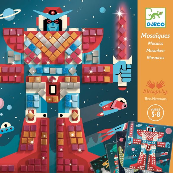 Mozaikkép készítés - Űrcsata - Space battle - Djeco kreatív készlet