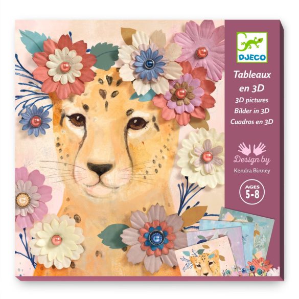 Kreatív műhely - Állatok virágokkal - Floral wreaths - Djeco kreatív készlet