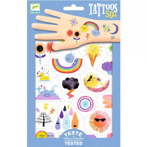 Gyerek tetoválás - Időjárás hangulatjelek - Weather emojis