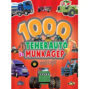 1000 teherautó és munkagép matricája - Piros