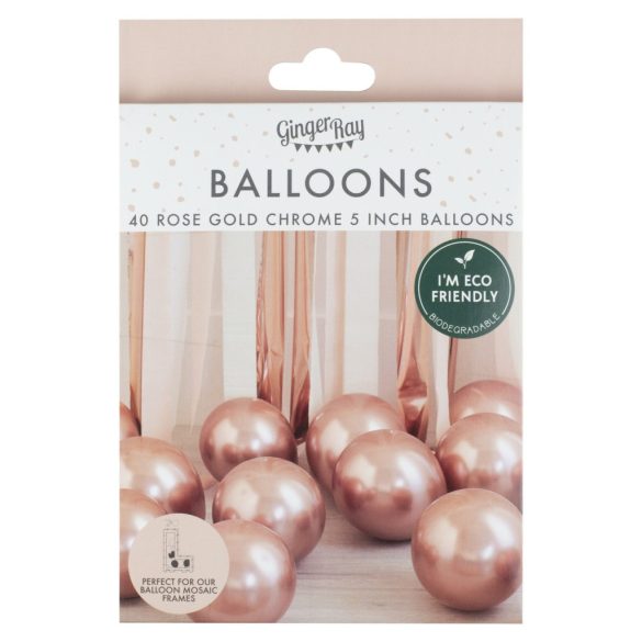Rose Gold léggömbök - 40-os csomag