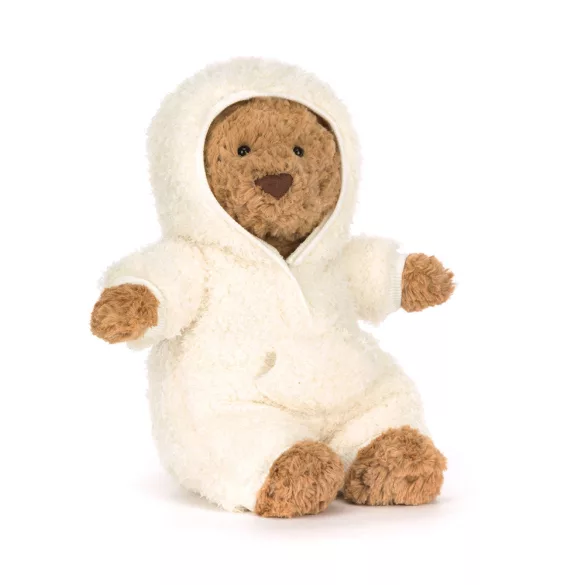 Jellycat plüss - Bartholomew mackó egyberészes ruhában