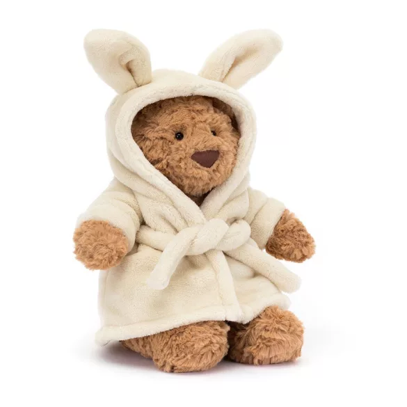 Jellycat plüss - Bartholomew mackó köntösben
