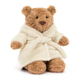 Jellycat plüss - Bartholomew mackó köntösben