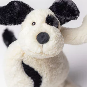 Jellycat plüss - Rufferty Fekete-Krém Kutyus