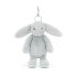 Jellycat plüss - Plüss nyuszis táskadísz - ezüst