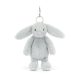 Jellycat plüss - Plüss nyuszis táskadísz - ezüst