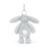Jellycat plüss - Plüss nyuszis táskadísz - ezüst