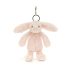 Jellycat plüss - Plüss nyuszis táskadísz - púder